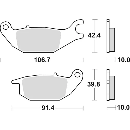 Brzdové doštičky BRAKING 867SM1 (semi-metalická zmes SM1) 2 ks v balení