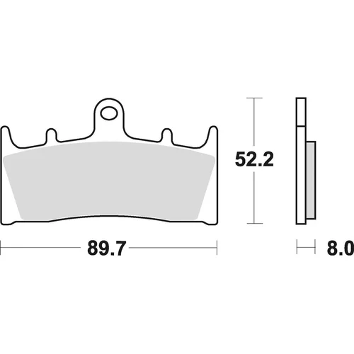 Brzdové doštičky BRAKING 764CM66 (semi metalická zmes CM66) 2 ks v balení