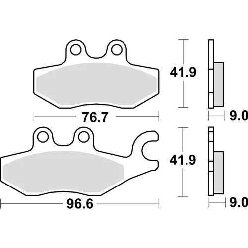 Brzdové doštičky BRAKING 953SM1 (semi-metalická zmes SM1) 2 ks v balení