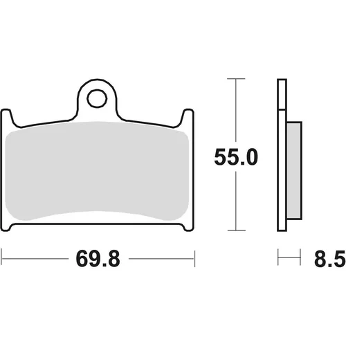 Brzdové doštičky BRAKING 707CM55 (sintrovaná zmes CM55) 2 ks v balení