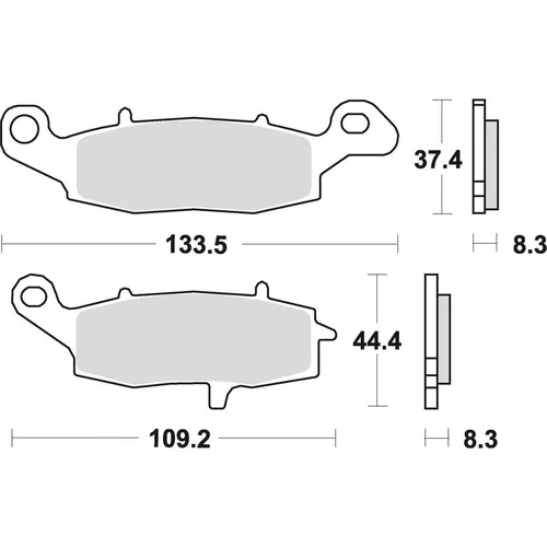 Brzdové doštičky BRAKING 782CM55 (sintrovaná zmes CM55) 2 ks v balení