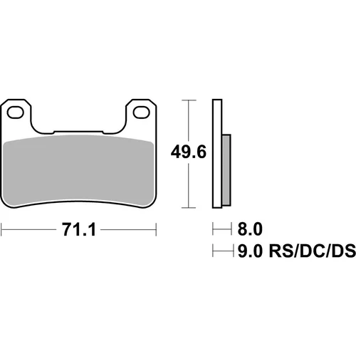 Brzdové doštičky BRAKING 898CM55 (sintrovaná zmes CM55) 2 ks v balení