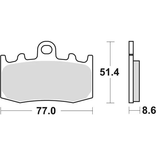 Brzdové doštičky BRAKING 892SM1 (semi-metalická zmes SM1) 2 ks v balení