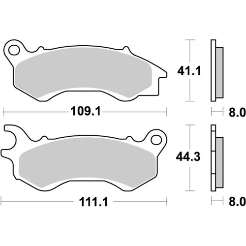 Brzdové doštičky BRAKING 954SM1 (semi-metalická zmes SM1) 2 ks v balení