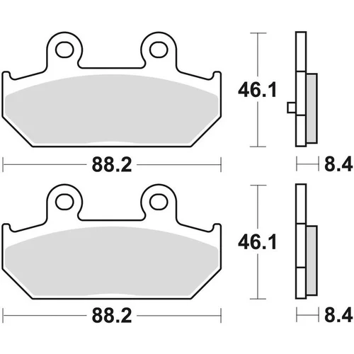 Brzdové doštičky BRAKING P30896 (sintrovaná zmes P30) 2 ks v balení