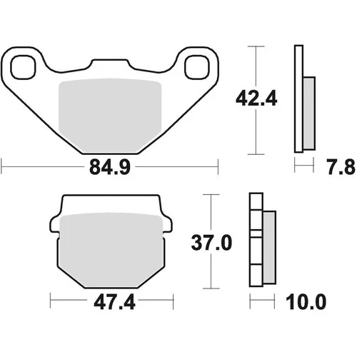Brzdové doštičky BRAKING 702SM1 (semi-metalická zmes SM1) 2 ks v balení