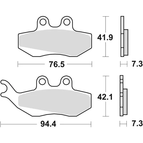 Brzdové doštičky BRAKING 770SM1 (semi-metalická zmes SM1) 2 ks v balení