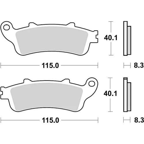 Brzdové doštičky BRAKING 813SM1 (semi-metalická zmes SM1) 2 ks v balení