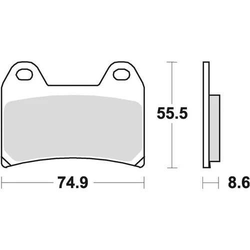Brzdové doštičky BRAKING 784CM66 (semi metalická zmes CM66) 2 ks v balení