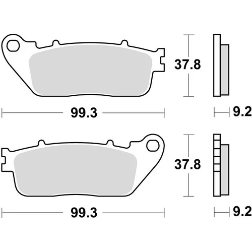 Brzdové doštičky BRAKING 942SM1 (semi-metalická zmes SM1) 2 ks v balení