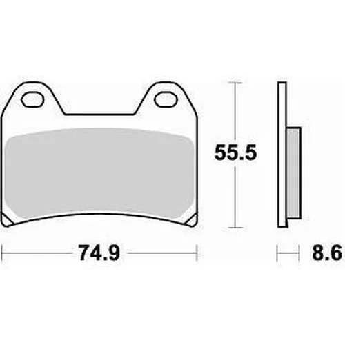 Brzdové doštičky BRAKING 784CM55 (sintrovaná zmes CM55) 2 ks v balení