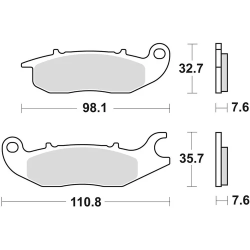 Brzdové doštičky BRAKING 902SM1 (semi-metalická zmes SM1) 2 ks v balení