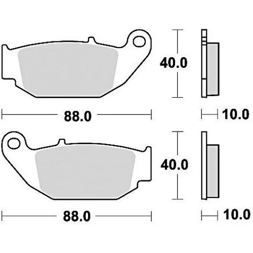 Brzdové doštičky BRAKING 965SM1 (semi-metalická zmes SM1) 2 ks v balení