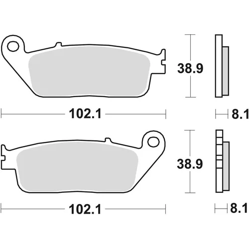 Brzdové doštičky BRAKING 716CM55 (sintrovaná zmes CM55) 2 ks v balení