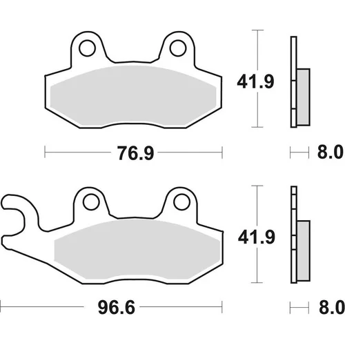 Brzdové doštičky BRAKING 696CM56 (sintrovaná zmes CM56) 2 ks v balení