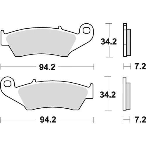 Brzdové doštičky BRAKING 772SM1 (semi-metalická zmes SM1) 2 ks v balení