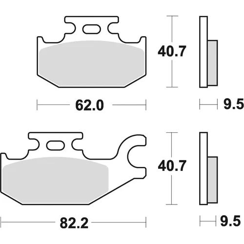 Brzdové doštičky BRAKING 862SM1 (semi-metalická zmes SM1) 2 ks v balení