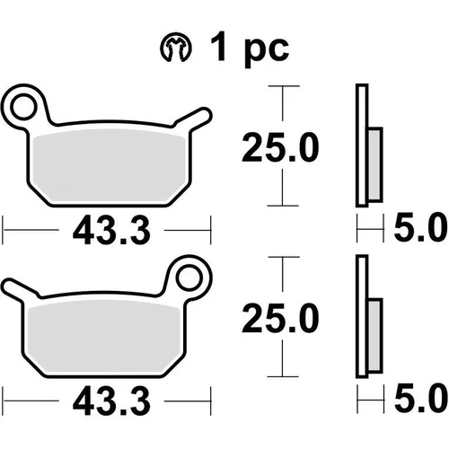 Brzdové doštičky BRAKING 897CM44 (sintrovaná zmes CM44) 2 ks v balení