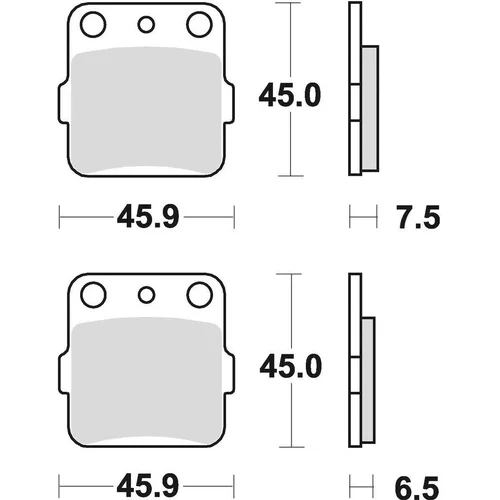 Brzdové doštičky BRAKING 686SM1 (semi-metalická zmes SM1) 2 ks v balení