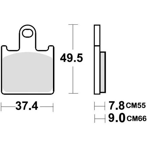 Brzdové doštičky BRAKING 927CM66 (semi metalická zmes CM66) 2 ks v balení