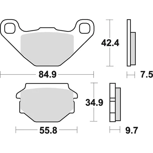 Brzdové doštičky BRAKING 743SM1 (semi-metalická zmes SM1) 2 ks v balení