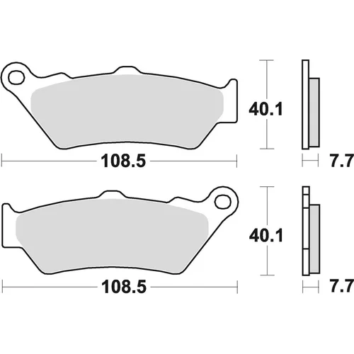 Brzdové doštičky BRAKING 780SM1 (semi-metalická zmes SM1) 2 ks v balení