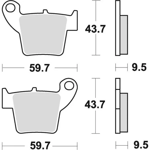 Brzdové doštičky BRAKING 886CM46 (sintrovaná zmes CM46) 2 ks v balení