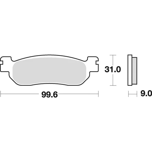 Brzdové doštičky BRAKING 822SM1 (semi-metalická zmes SM1) 2 ks v balení