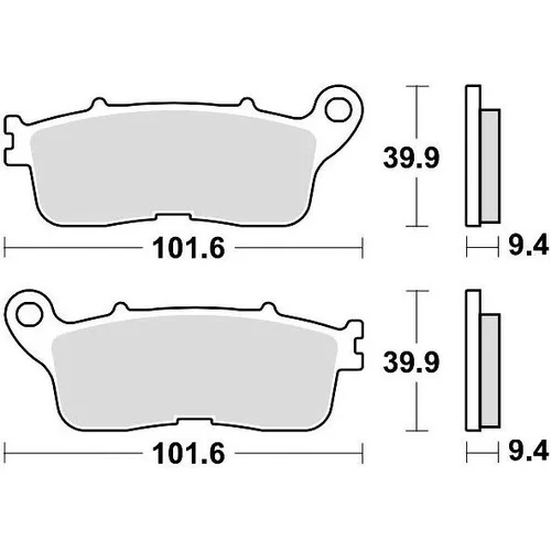 Brzdové doštičky BRAKING 957CM56 (sintrovaná zmes CM56) 2 ks v balení
