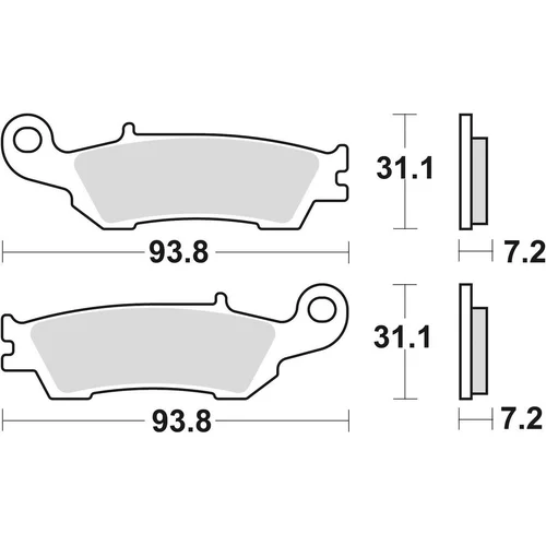 Brzdové doštičky BRAKING 929CM46 (sintrovaná zmes CM46) 2 ks v balení