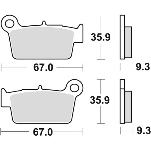 Brzdové doštičky BRAKING 890SM1 (semi-metalická zmes SM1) 2 ks v balení