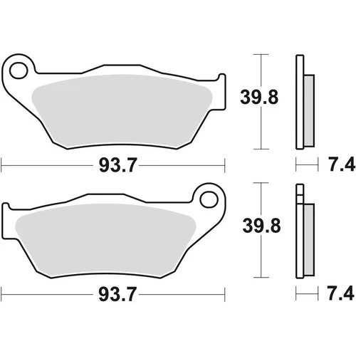 Brzdové doštičky BRAKING 926SM1 (semi-metalická zmes SM1) 2 ks v balení