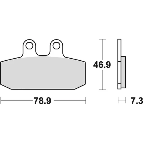 Brzdové doštičky BRAKING 684SM1 (semi-metalická zmes SM1) 2 ks v balení