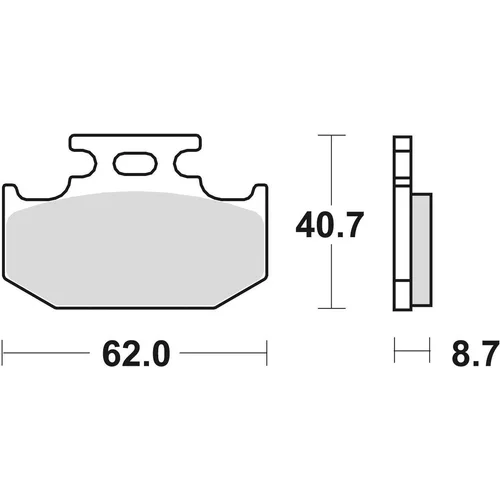 Brzdové doštičky BRAKING 722SM1 (semi-metalická zmes SM1) 2 ks v balení