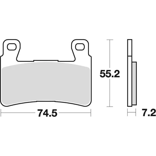 Brzdové doštičky BRAKING 827CM55 (sintrovaná zmes CM55) 2 ks v balení