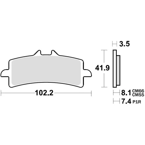 Brzdové doštičky BRAKING 930CM66 (semi metalická zmes CM66) 2 ks v balení