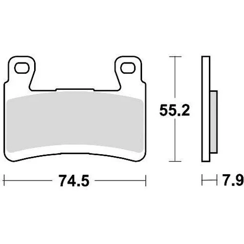 Brzdové doštičky BRAKING 959CM66 (semi metalická zmes CM66) 2 ks v balení