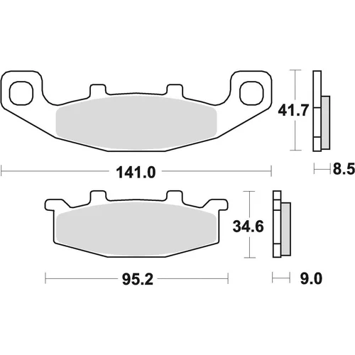 Brzdové doštičky BRAKING 698SM1 (semi-metalická zmes SM1) 2 ks v balení