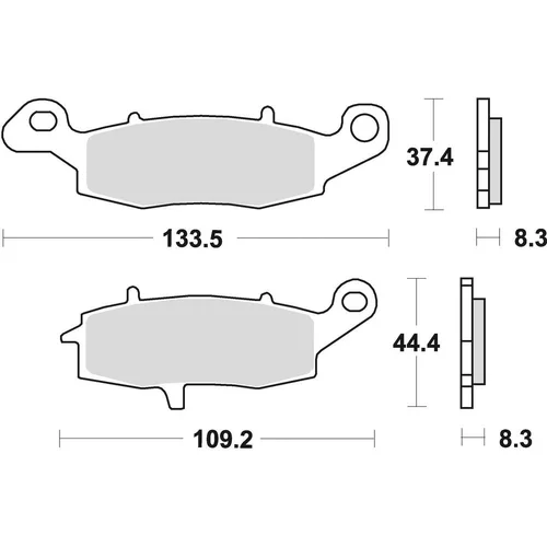 Brzdové doštičky BRAKING 787CM55 (sintrovaná zmes CM55) 2 ks v balení