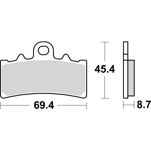 Brzdové doštičky BRAKING 952CM55 (sintrovaná zmes CM55) 2 ks v balení