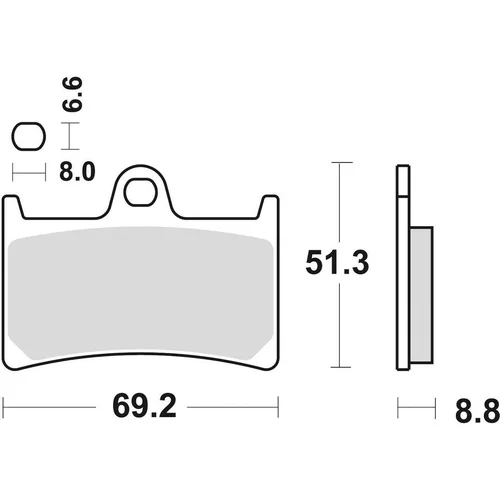 Brzdové doštičky BRAKING 786CM66 (semi metalická zmes CM66) 2 ks v balení