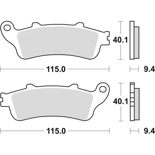 Brzdové doštičky BRAKING 653SM1 (semi-metalická zmes SM1) 2 ks v balení