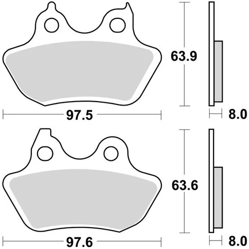 Brzdové doštičky BRAKING 951SM1 (semi-metalická zmes SM1) 2 ks v balení