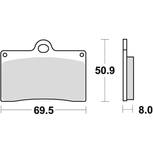 Brzdové doštičky BRAKING 688CM66 (semi metalická zmes CM66) 2 ks v balení
