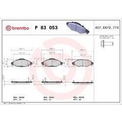 Sada brzdových platničiek kotúčovej brzdy BREMBO P 83 053