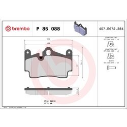 Sada brzdových platničiek kotúčovej brzdy BREMBO P 85 088