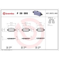 Sada brzdových platničiek kotúčovej brzdy BREMBO P 59 095