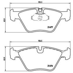 Sada brzdových platničiek kotúčovej brzdy BREMBO P 06 022