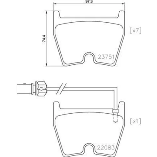 Sada brzdových platničiek kotúčovej brzdy BREMBO P 85 139