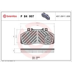 Sada brzdových platničiek kotúčovej brzdy BREMBO P B4 007